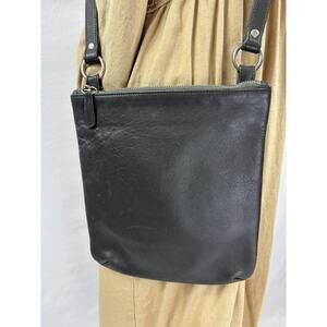 Vintage Coach 9457 Chelsea Slim Crossbody Legacy Bag Dark Grey Leather Purse